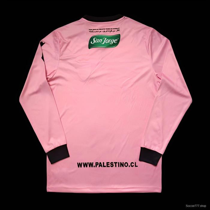 Retro 22/23 Palestino CD Pink Long Sleeve Jersey