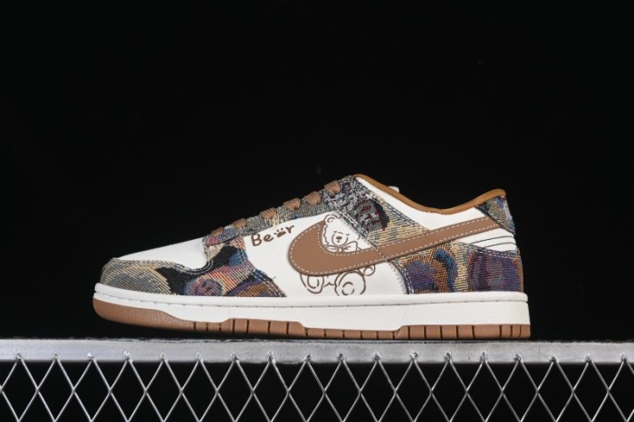Nike SB Dunk Low Retro Plush Bear Low-Top Casual Skate Shoes - SC0601-459