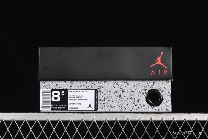 Nike Travis Scott Cactus Jack x Air Jordan 4 Retro AJ4 Collaboration Suede Blue - 308497-406