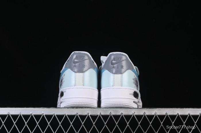 Nike Air Force 1'07 Low Grey Tune Era Hand-Painted Graffiti Casual Sneakers - LJ8822-202