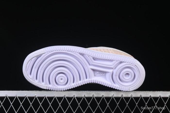 Nike Air Force 1'07 Low Knit Khaki Casual Sneakers - CI0051-200