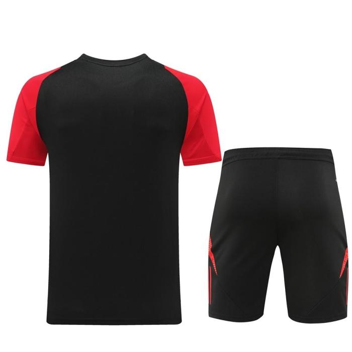 2025 Belgium Black Short Sleeve+Soccer Shorts