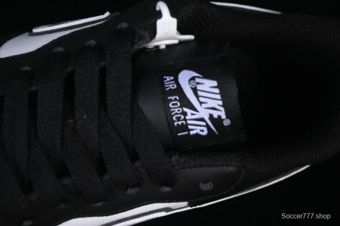 Nike Air Force 1'07 Low Black White Cracked Leather Casual Sneakers - ZH0316-118