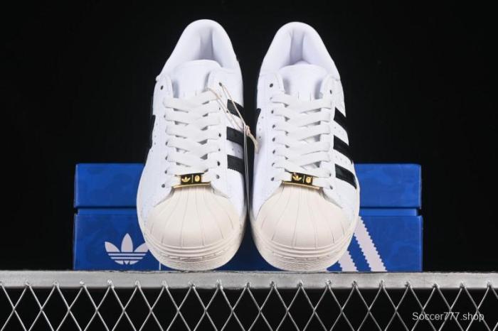 Adidas Bape Superstar Casual Sneakers with Shell Toe Design - JR2701