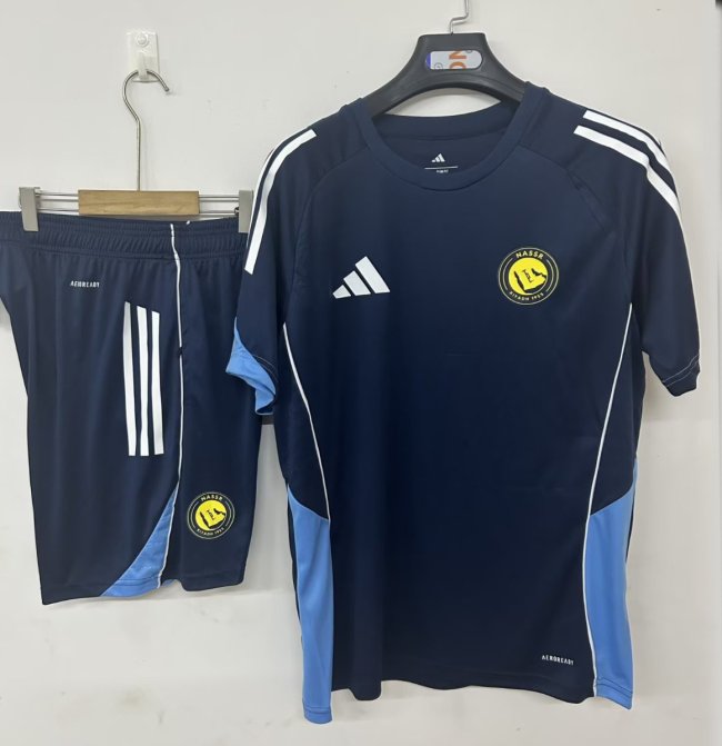 25/26 Al-Nassr Pre-Match Jersey Royal Blue+ Shorts