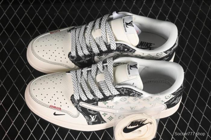 Nike Travis Scott x Fragment Design x Air Jordan 1 Low OG SP AJ1 Low Top Casual Sneakers - YX5066-327