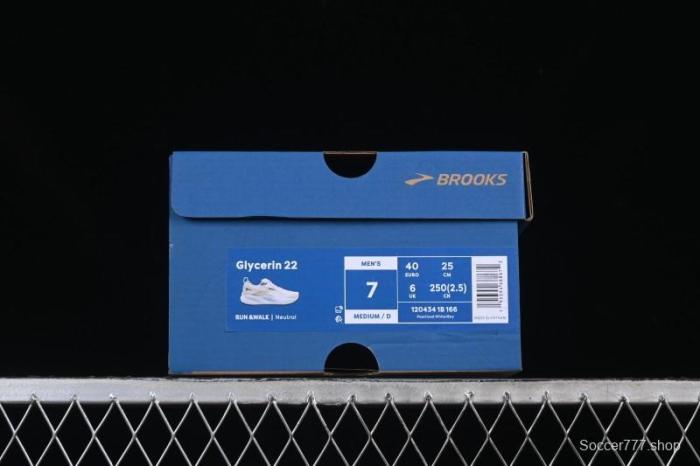 Brooks Glycerin 22 Cushioned Marathon Nitrogen Running Shoes - 1204341B166