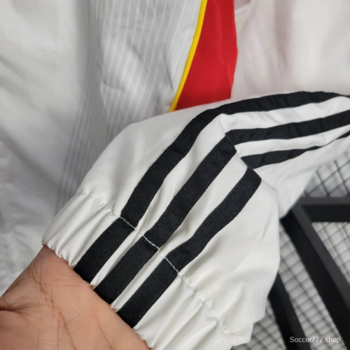 2025 Germany Jacket White/Red Windbreaker