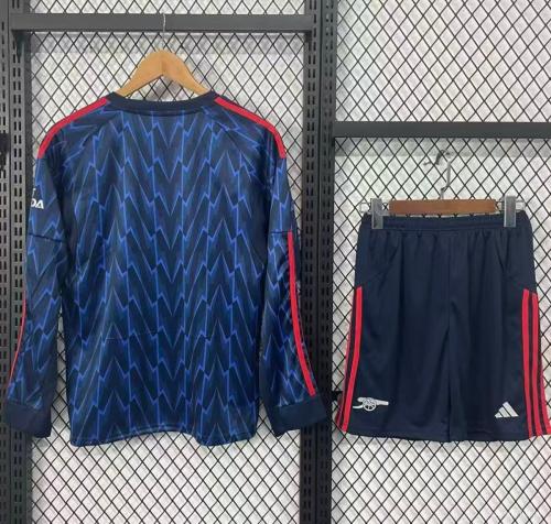 25/26 Kids Arsenal Away Long Sleeve Blue Jersey