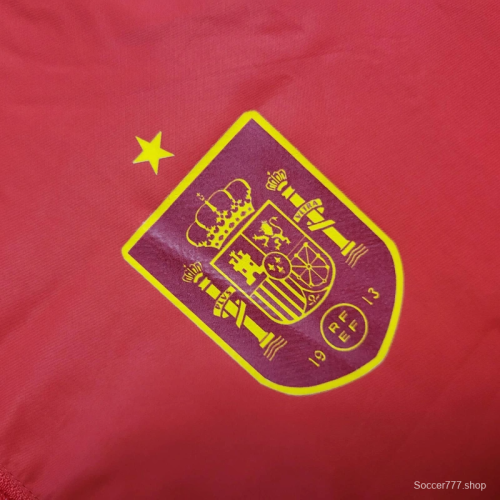 2025 Spain Jacket Red Windbreaker
