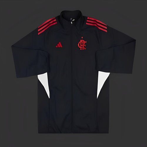 25/26 Flamengo BLACK Full Zipper Windbreaker
