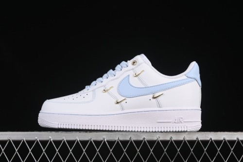 Nike Air Force 1 '07 Low Custom 2D Theme Four Hook Sky Blue Casual Sneakers - ZH0316-084