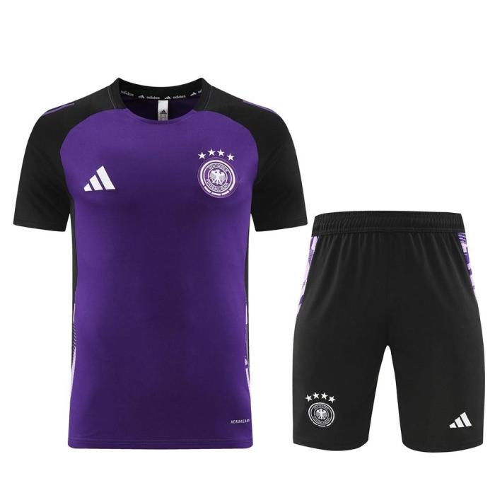 2025 Germany Purple Short Sleeve+Soccer Shorts