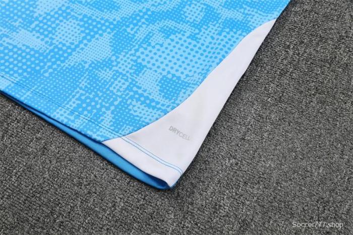 25/26 Manchester City Light Blue Camouflage Half Zipper Jacket+Long Pants