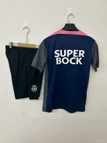 25/26 Sporting Lisbon Pre-match Training Navy Jersey +Shorts