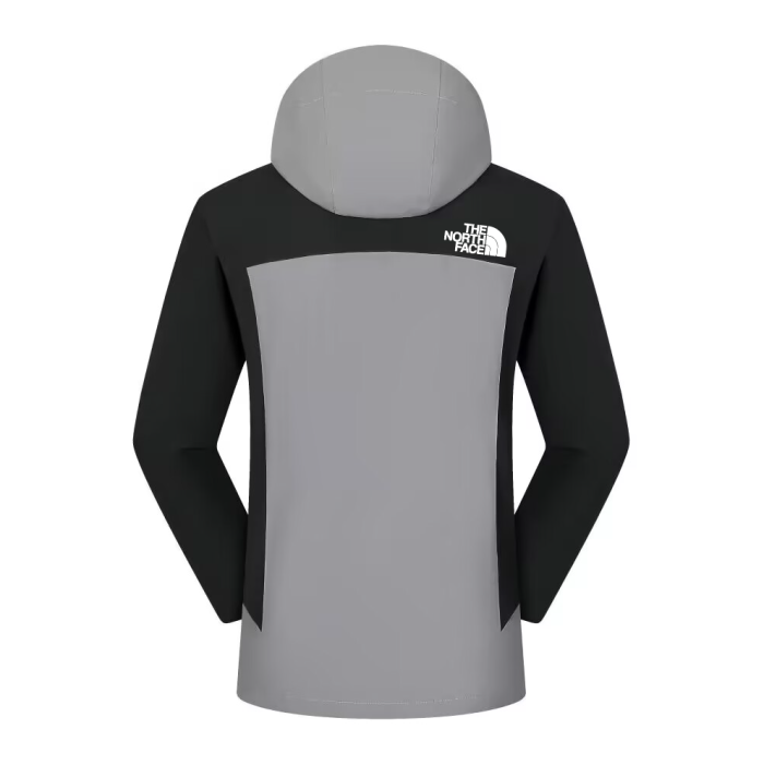 2025 The North Face Alpine Terrain Jacket - Sage Green/Cream Colorblock with Adjustable Hood