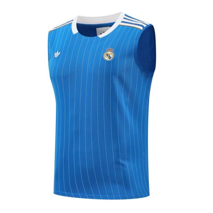 25/26 Real Madrid Adidas Original Blue Vest Jersey+Shorts