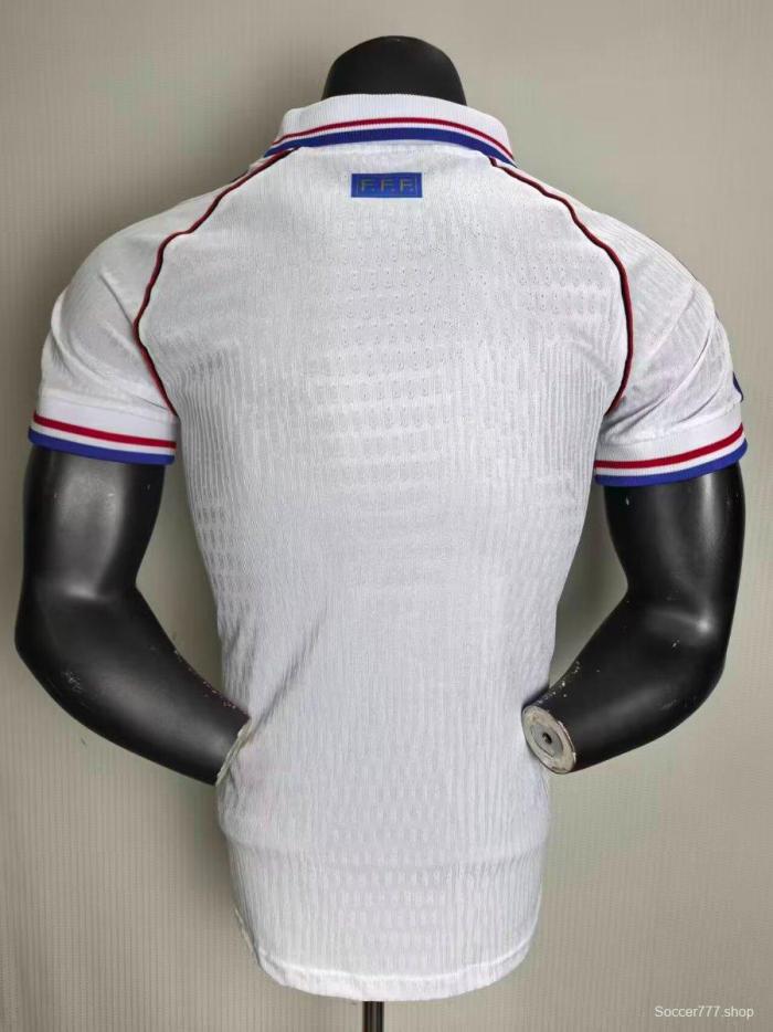 Player Version Retro 1998 France Away White Jersey
