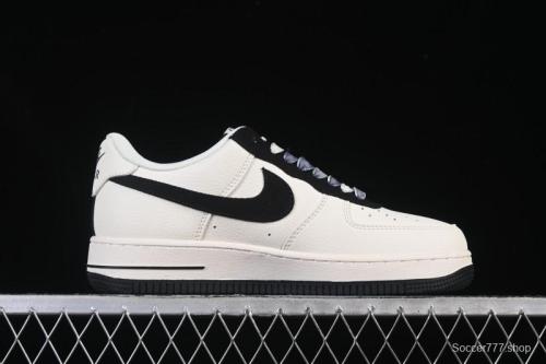 Nike Air Force 1 '07 Low Gucci Collaboration Off-White Black Canvas Hook Low-Top Casual Sneakers - XD2588-605