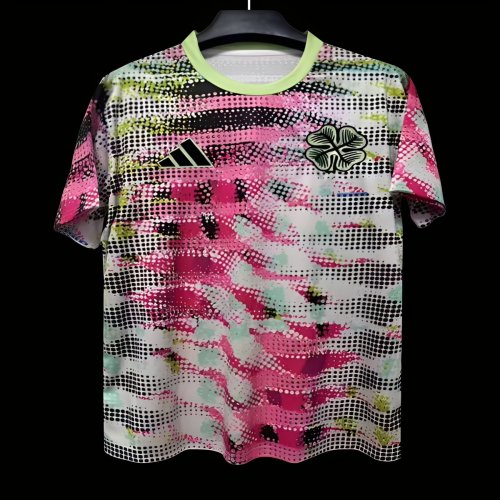25/26 Celtic Multicolor with Digital Camouflage Pattern Pre-Match Jersey