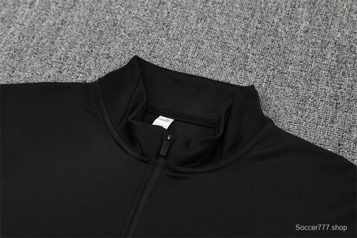25/26 Manchester City Black Half Zipper Jacket+Long Pants