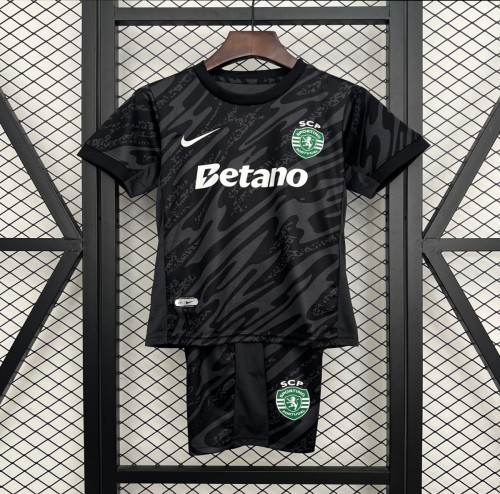 25/26 Kids Sporting Lisbon Goalkeeper Black Jersey