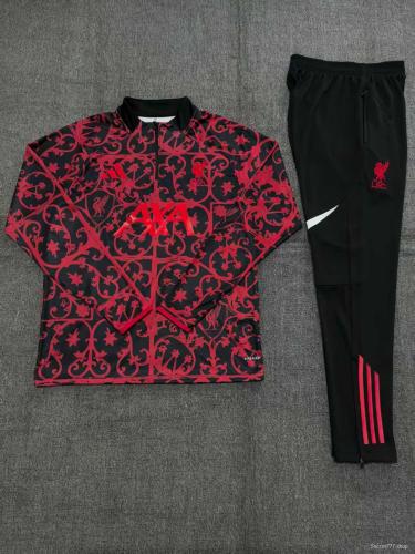 25/26 Kids Liverpool Red Camouflage Half Zipper Jacket+Long Pants