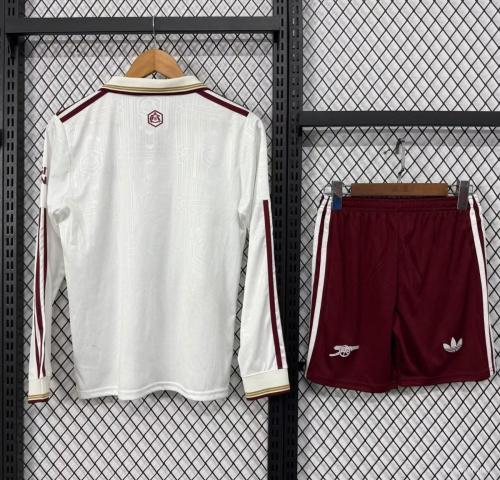 25/26 Kids Arsenal Third White Long Sleeve Jersey