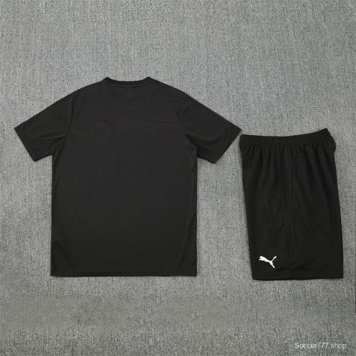 25/26 Manchester City Black with XS Short Sleeve+Soccer Shorts
