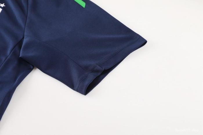 2025 Italy Royal Blue Short Sleeve+Soccer Shorts