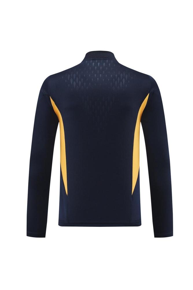 25/26 Real Madrid Royal Blue Half Zipper Jacket+Long Pants