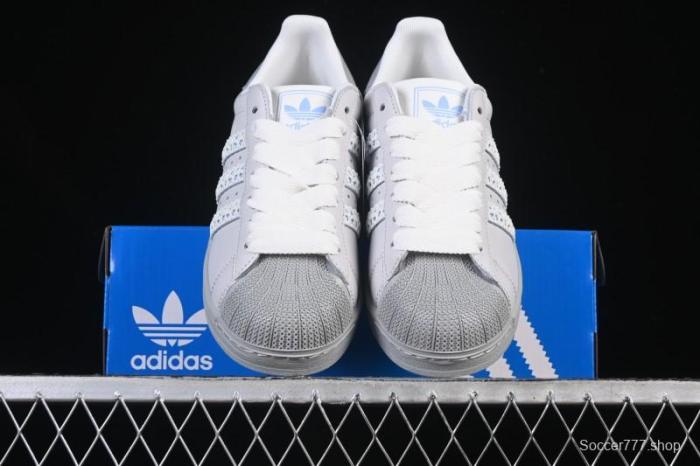 Adidas Superstar II J Casual Sneakers with Shell Toe Design - JQ8729