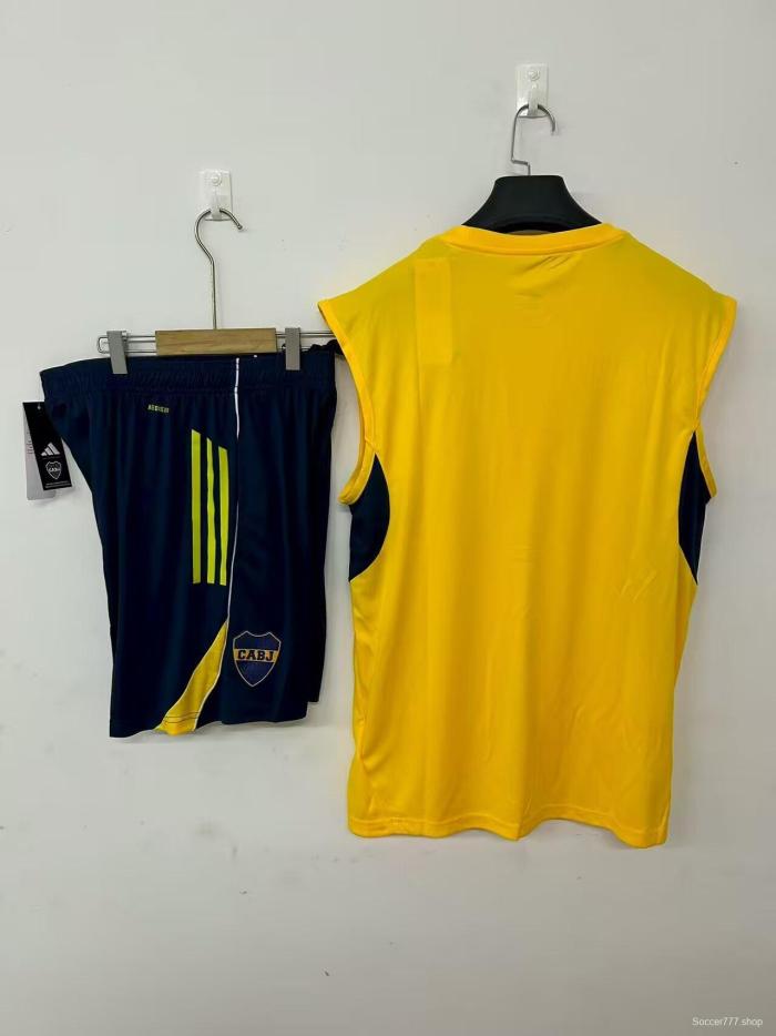25/26 Boca Juniors Vest Jersey Yellow + Shorts
