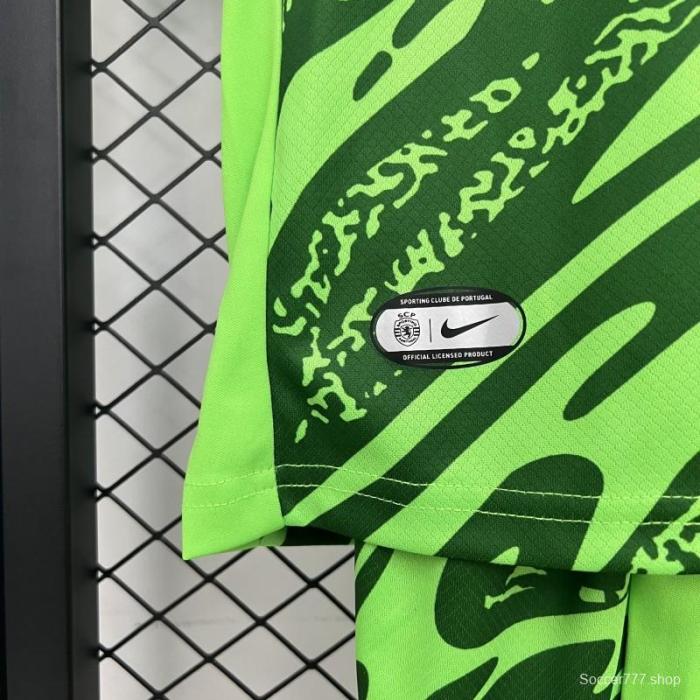 25/26 Kids Sporting Lisbon Goalkeeper Green Jersey
