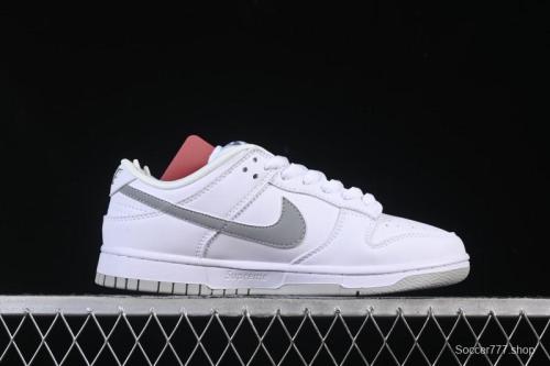 Nike Supreme x Dunk SB Dunk Low White Low-Top Casual Skate Shoes - HQ8487-100