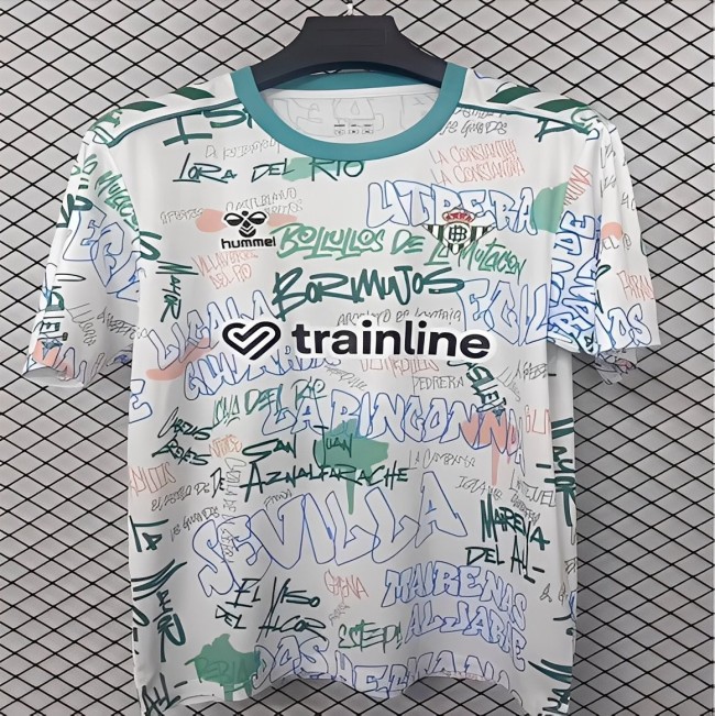 25/26 Real Betis White Graffiti Training Jersey