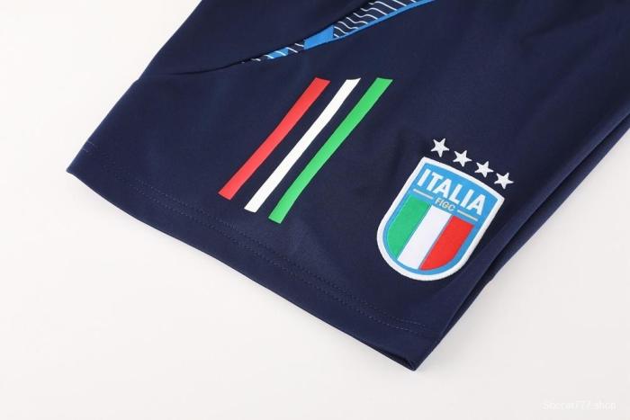 2025 Italy Royal Blue Short Sleeve+Soccer Shorts