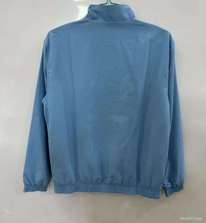 25/26 Everton Navy Blue/Blue with Stadium Blueprint Pattern Reversible Windbreaker