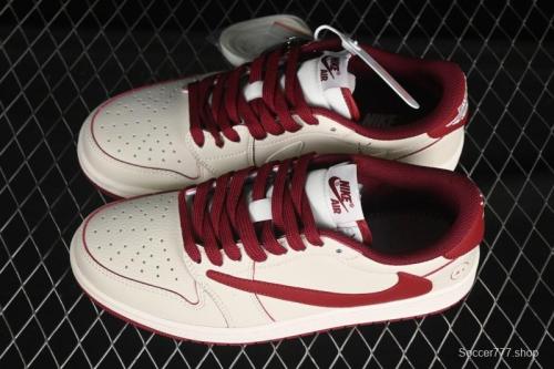 Nike Travis Scott x Fragment Design x Air Jordan 1 Low OG SP AJ1 Low Top Casual Sneakers - LK1099-066