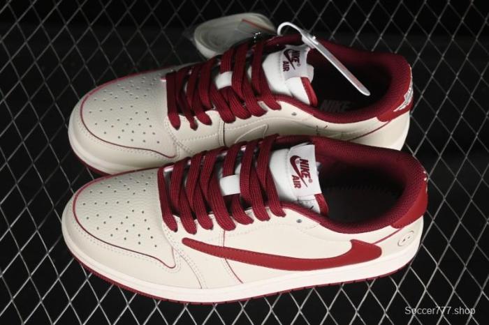 Nike Travis Scott x Fragment Design x Air Jordan 1 Low OG SP AJ1 Low Top Casual Sneakers - LK1099-066