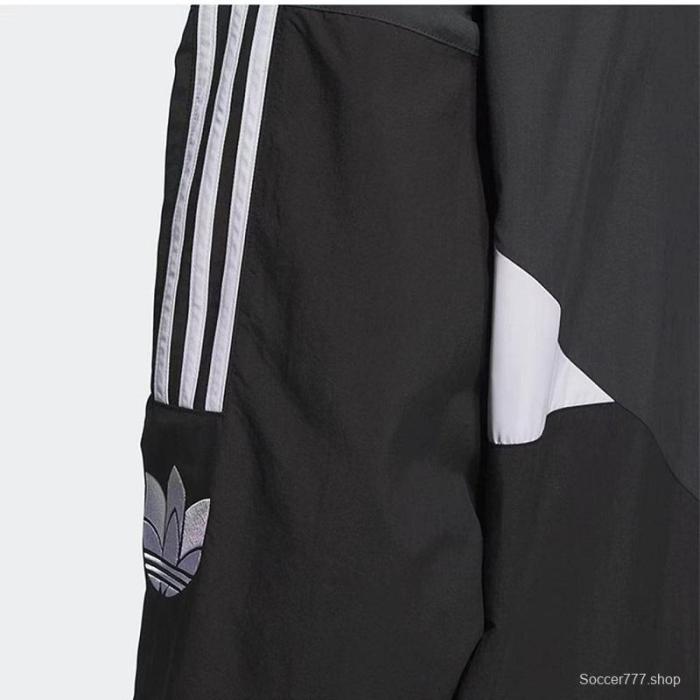 2025 Adidas Black/White Windbreaker