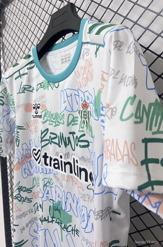25/26 Real Betis White Graffiti Training Jersey