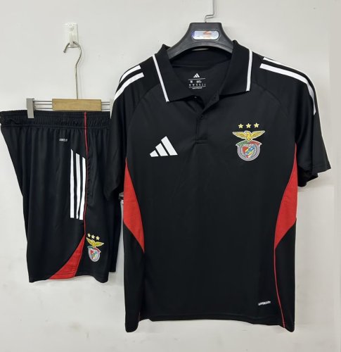 25/26 POLO Benfica Training Jersey Black+ Shorts