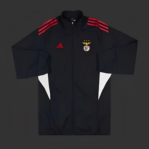 25/26 Benfica BLACK Full Zipper Windbreaker