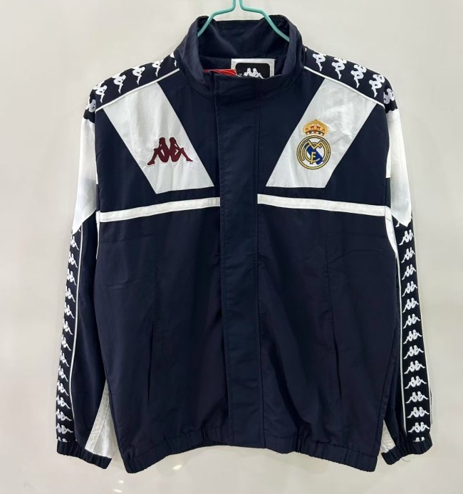 25/26 Real Madrid 1967 Style Black/White Windbreaker