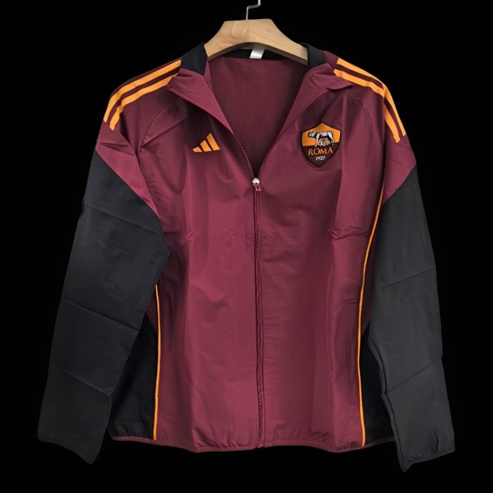 25/26 Roma Wine/Black Full Zipper Windbreaker
