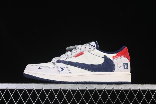 Nike Travis Scott x Fragment Design x Air Jordan 1 Low OG SP AJ1 Low-Top Casual Sneakers - CX5050-Y15