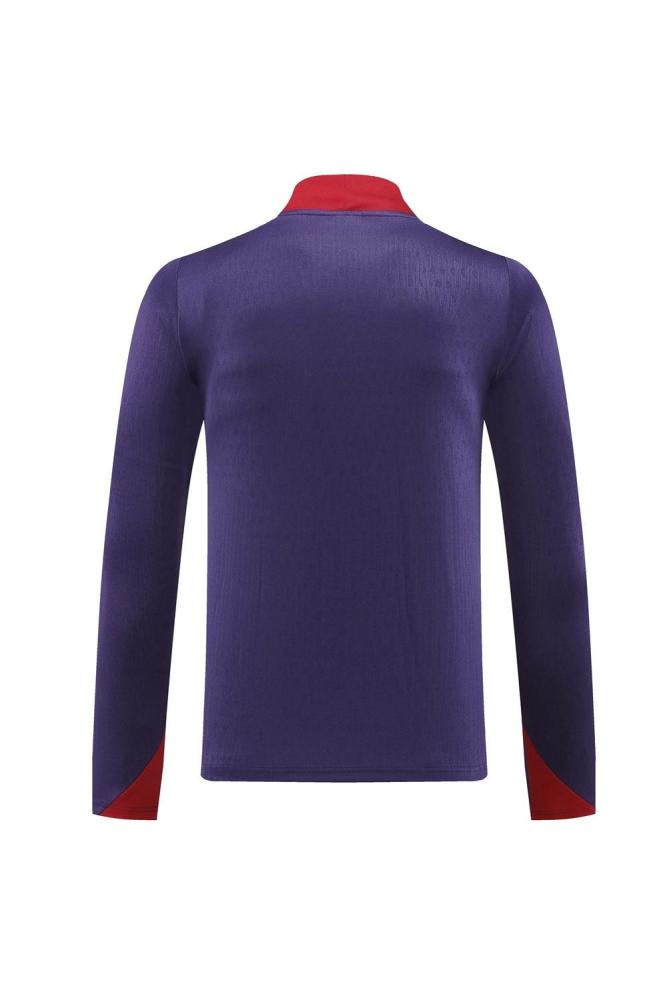 2025 England Purple Half Zipper Jacket+Long Pants