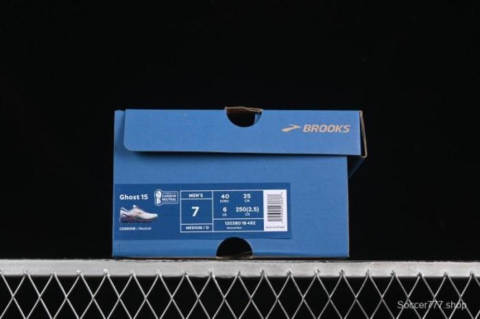 Brooks Ghost 15 Low-Cut Breathable Cushioned Support Casual Sports Running Shoes - 1203801B492