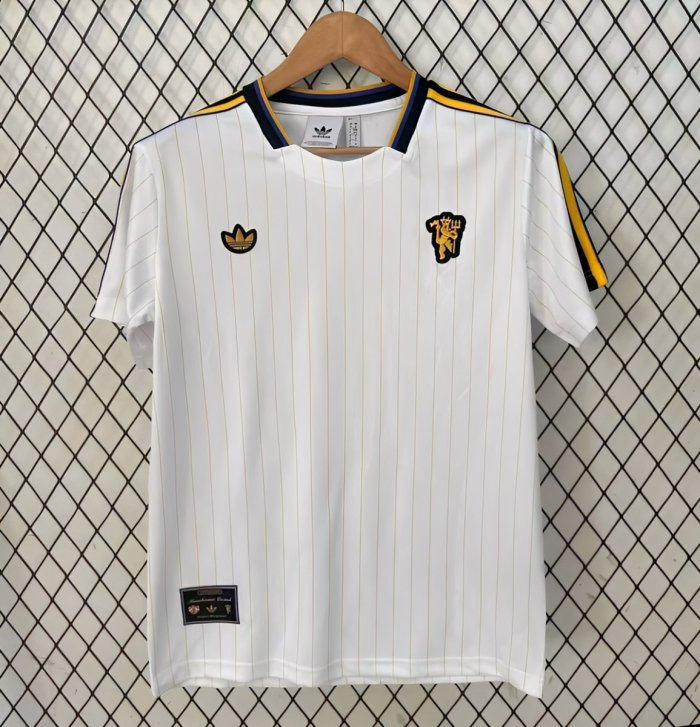 25/26 Manchester United Adidas Original Terrace Icons WHITE Jersey